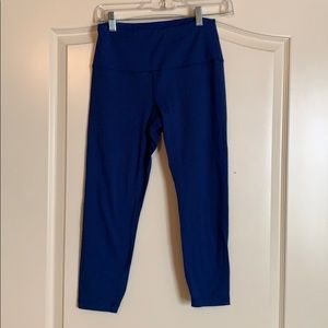 90 Degree Ankle Length Blue Leggings / Size S